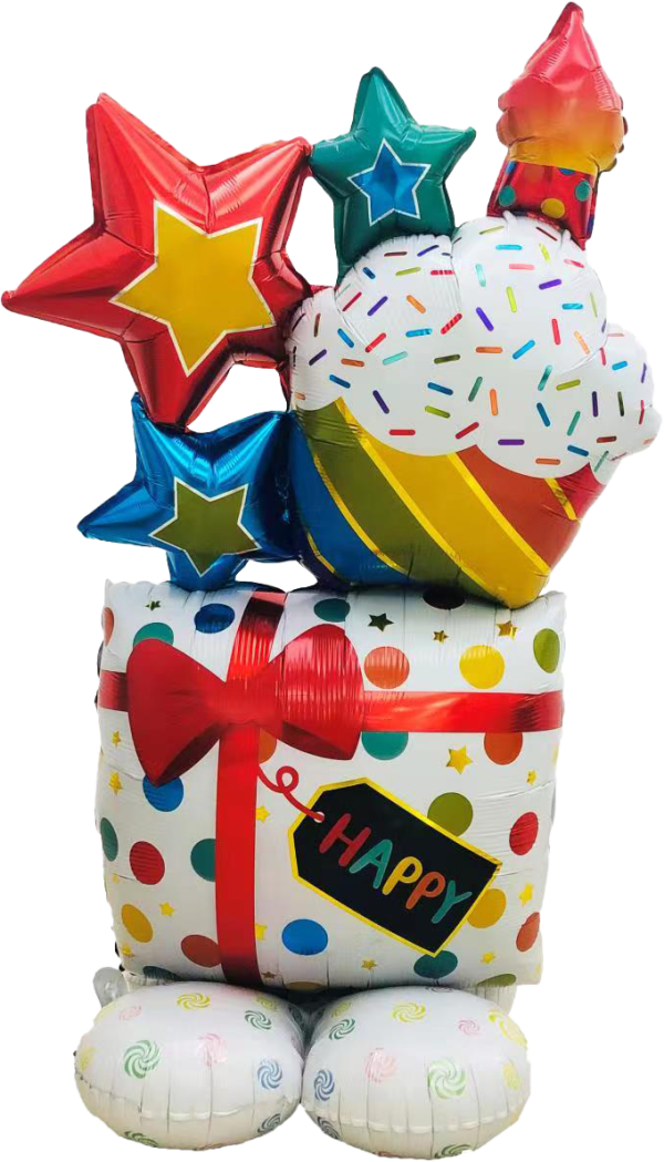AIR STAND UP BALLOONS HAPPY BIRTHDAY LARGE - Imagen 3
